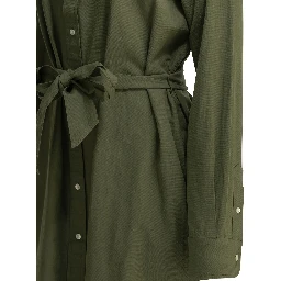 Chemisier midi dress with logo