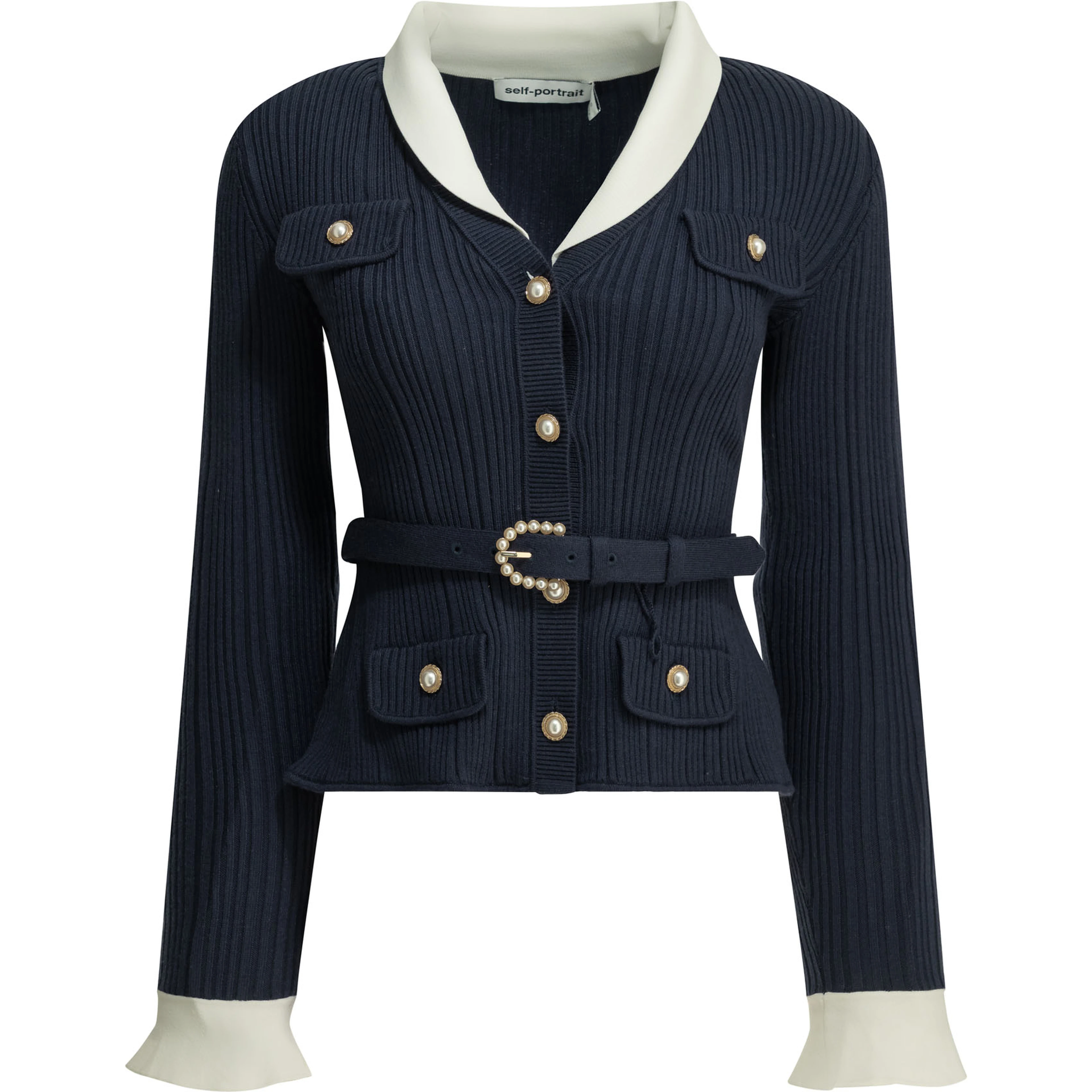 Woven knit cardigan