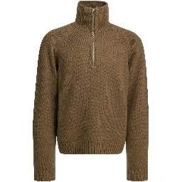 Cashmere wool blend half-zip sweater