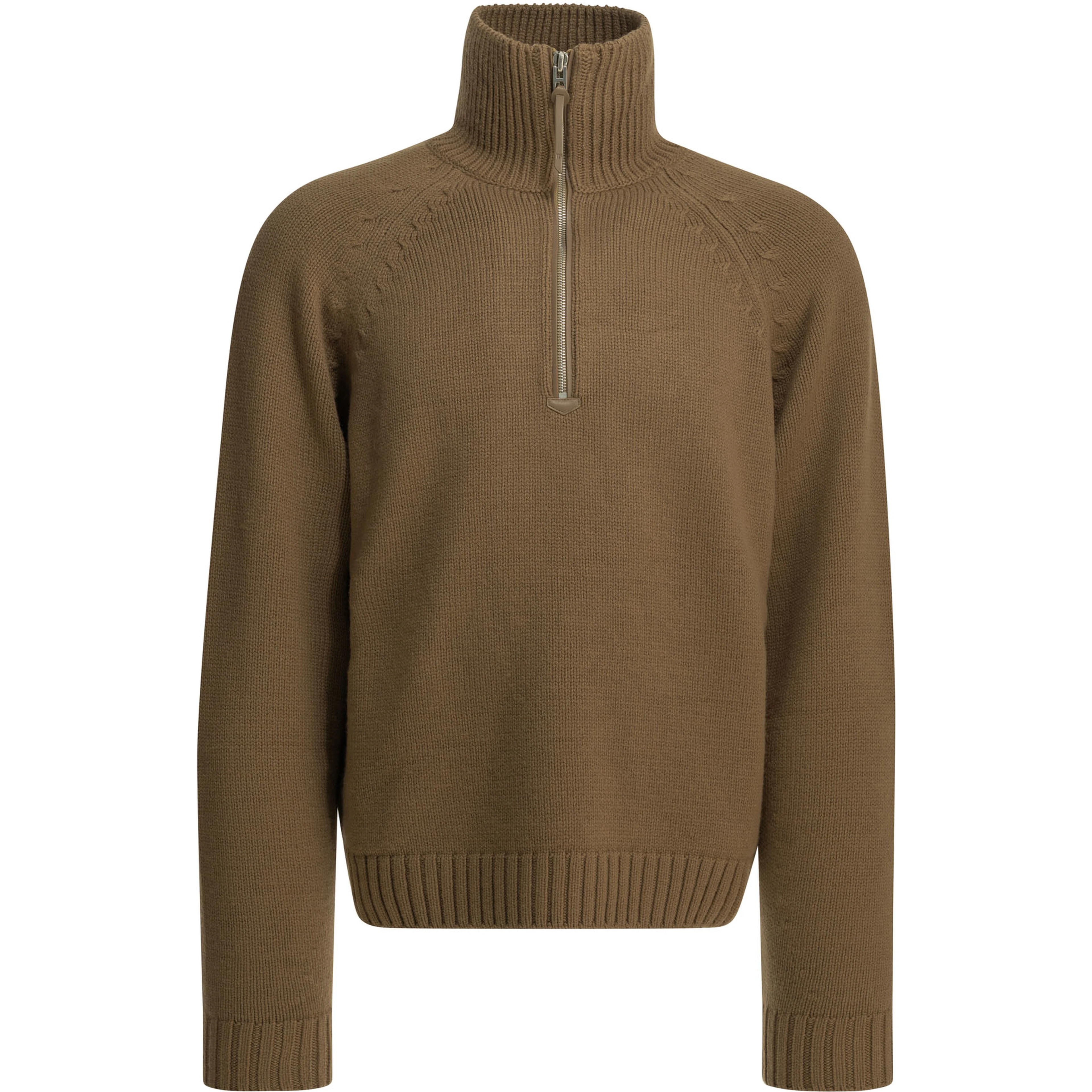 Cashmere wool blend half-zip sweater