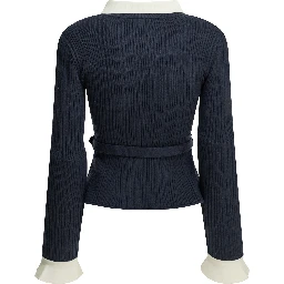 Woven knit cardigan