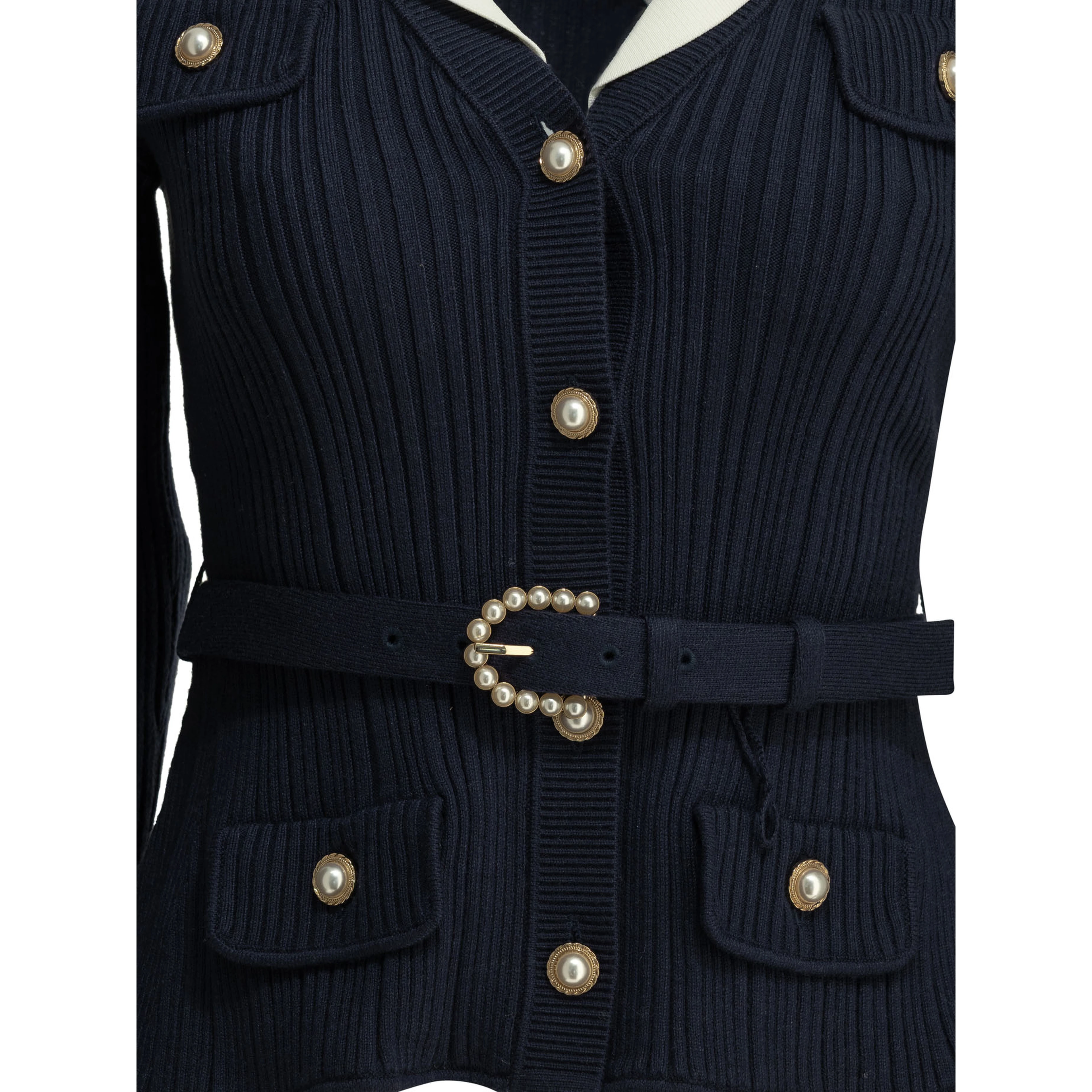 Woven knit cardigan