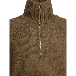 Cashmere wool blend half-zip sweater