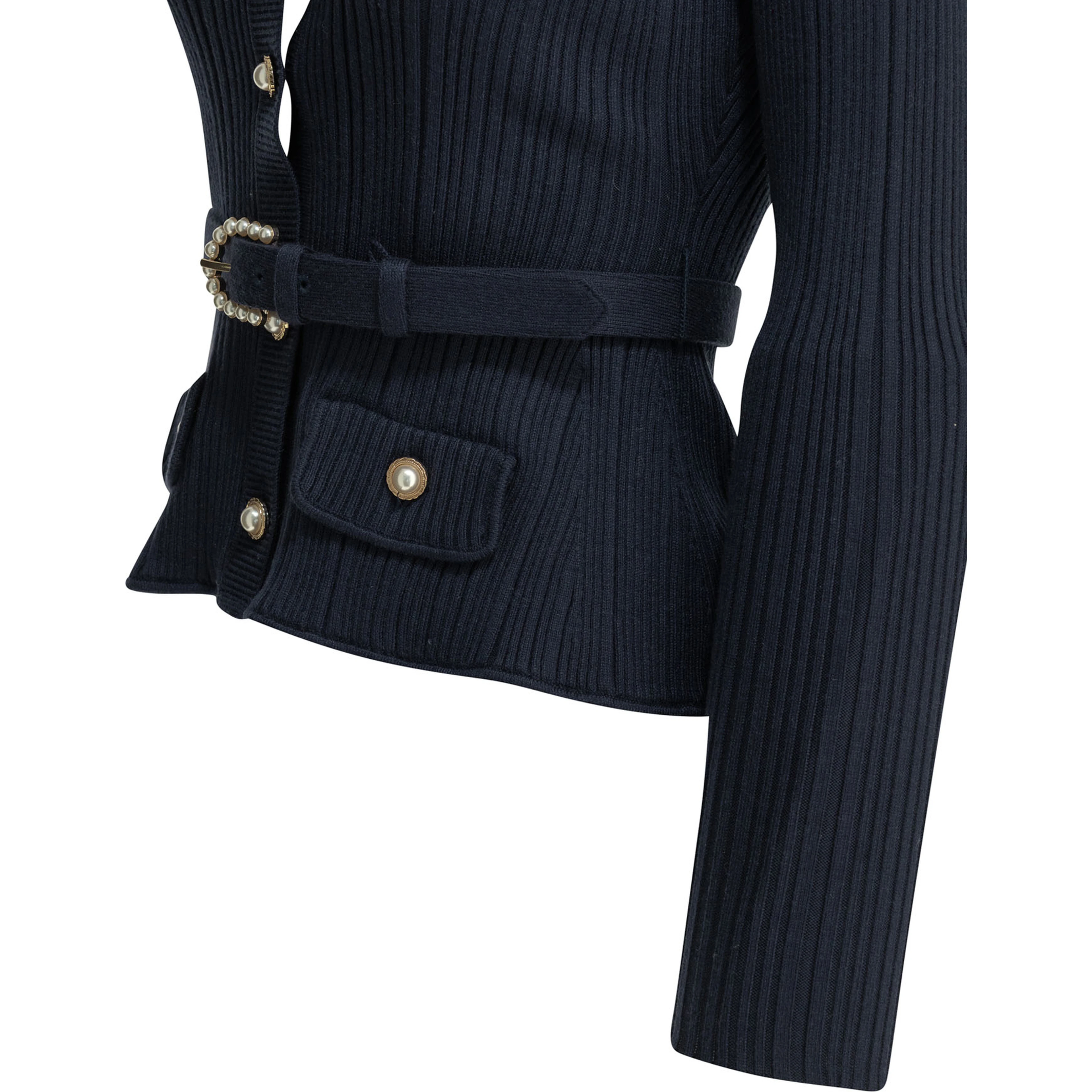 Woven knit cardigan