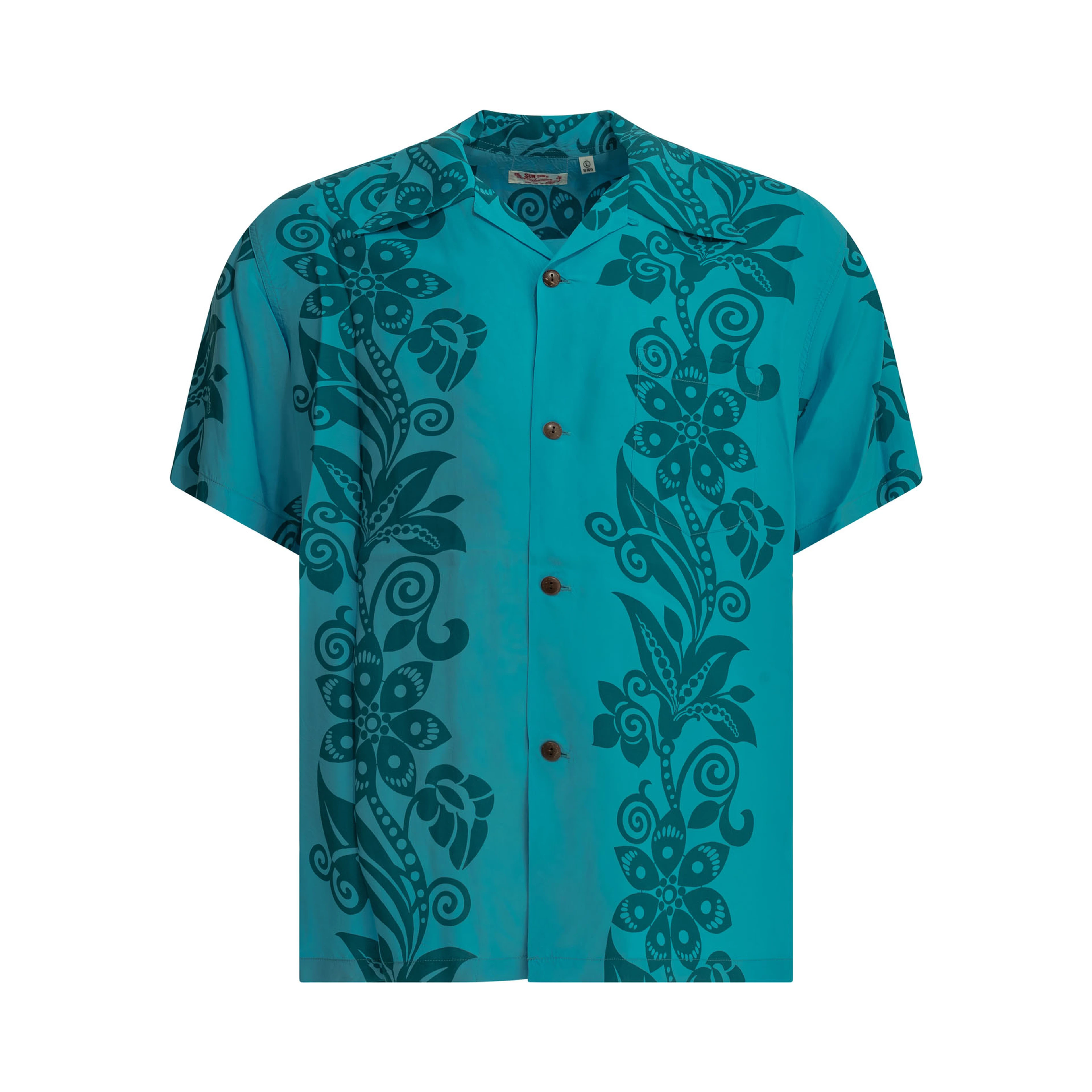 "Pictograph Flower" Casual Shirt