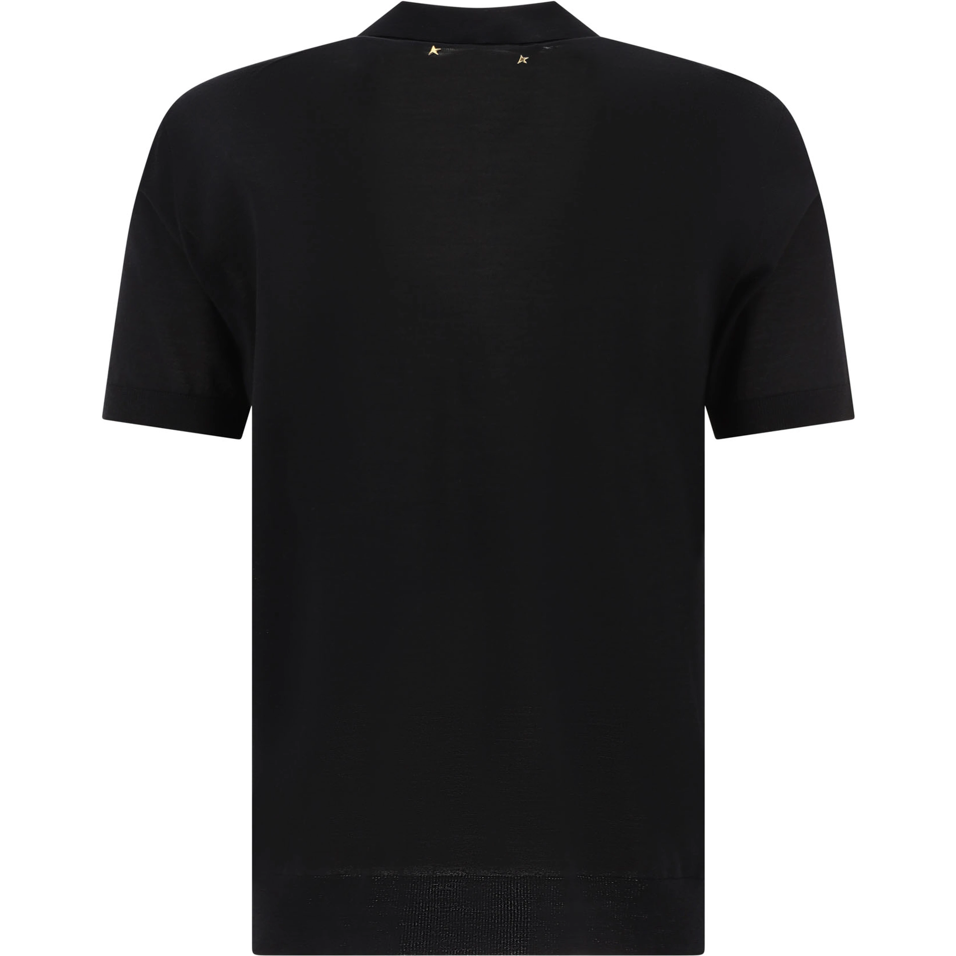 Merino wool button-down polo shirt