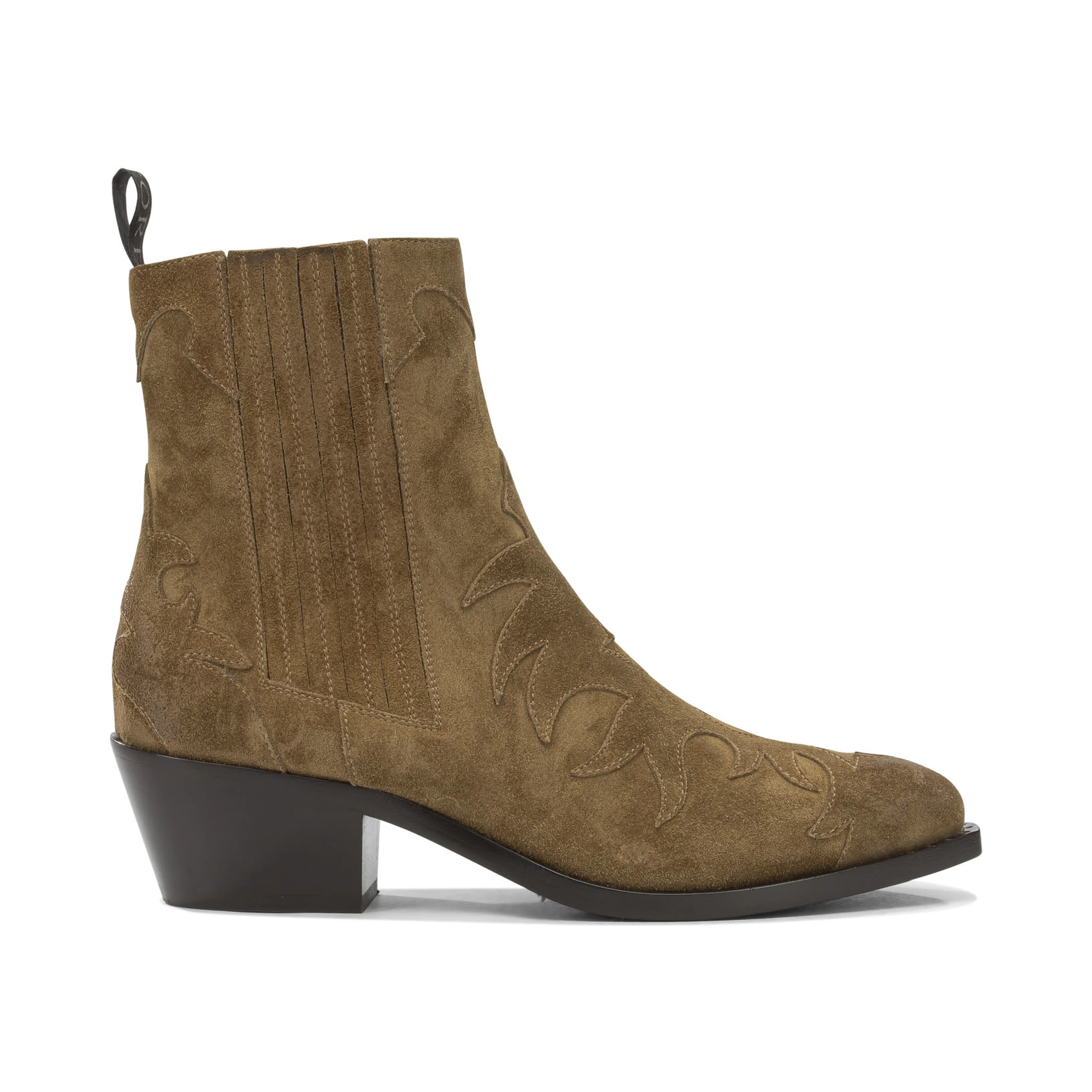 "Velour 45 MM" Cowboy Ankle Boots