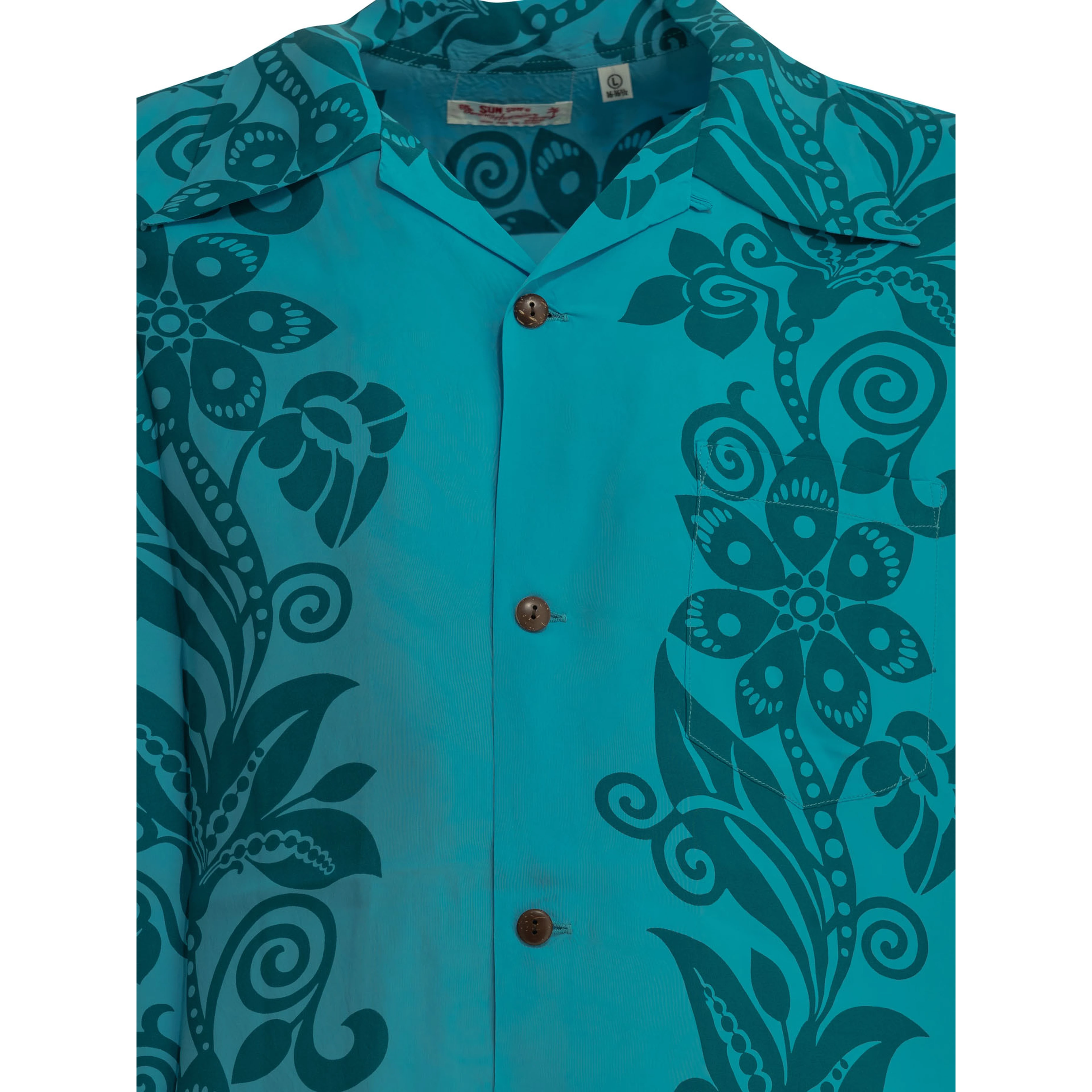 "Pictograph Flower" Casual Shirt