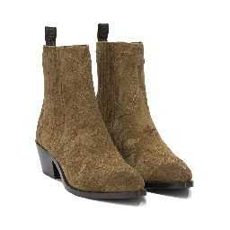 "Velour 45 MM" Cowboy Ankle Boots