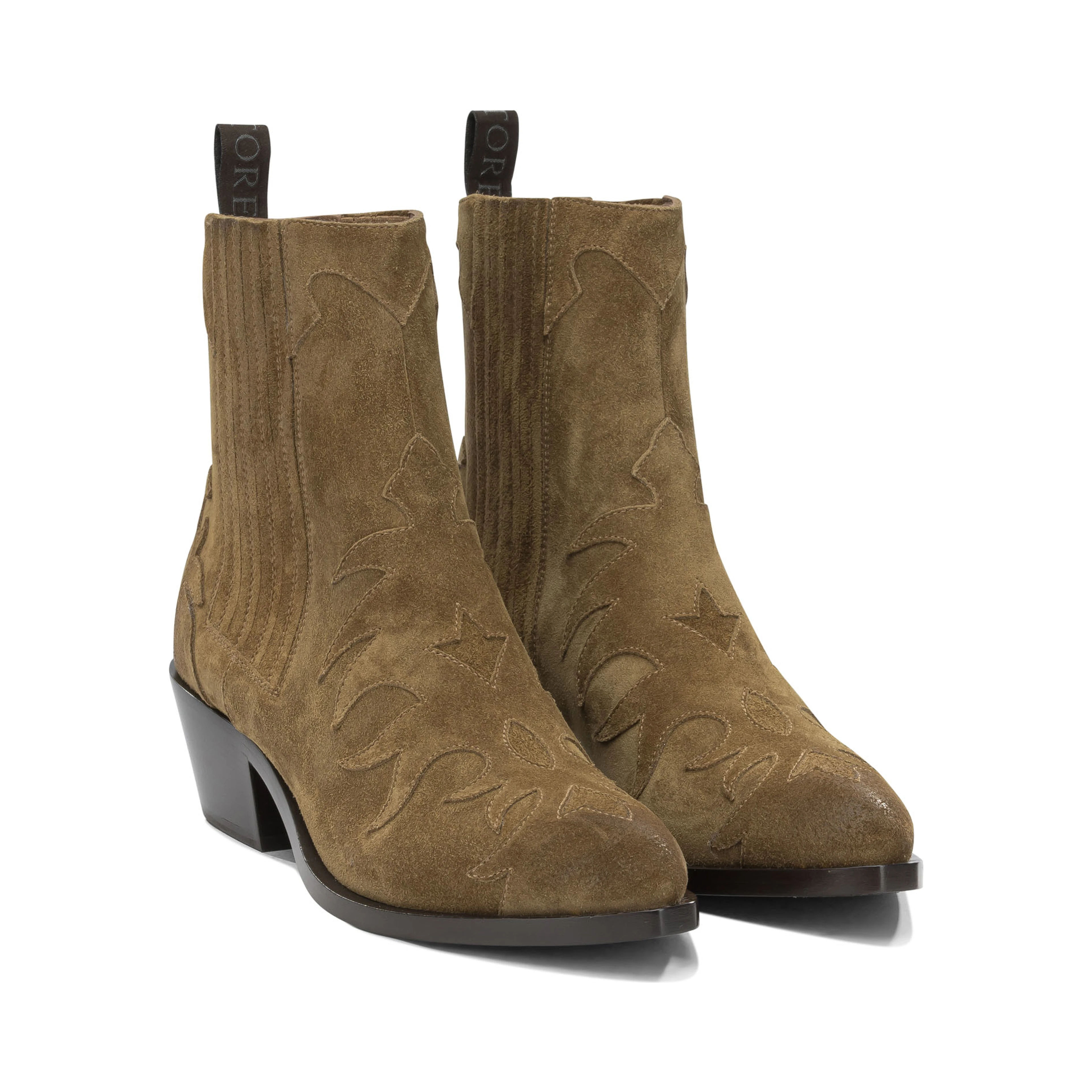 "Velour 45 MM" Cowboy Ankle Boots