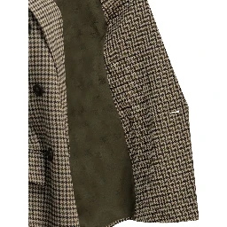 Double-breasted houndstooth blazer