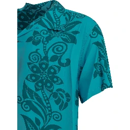 "Pictograph Flower" Casual Shirt
