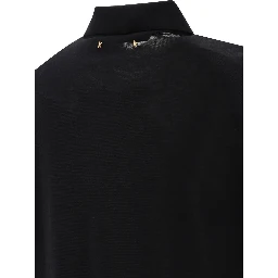 Merino wool button-down polo shirt