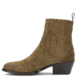 "Velour 45 MM" Cowboy Ankle Boots