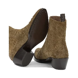 "Velour 45 MM" Cowboy Ankle Boots