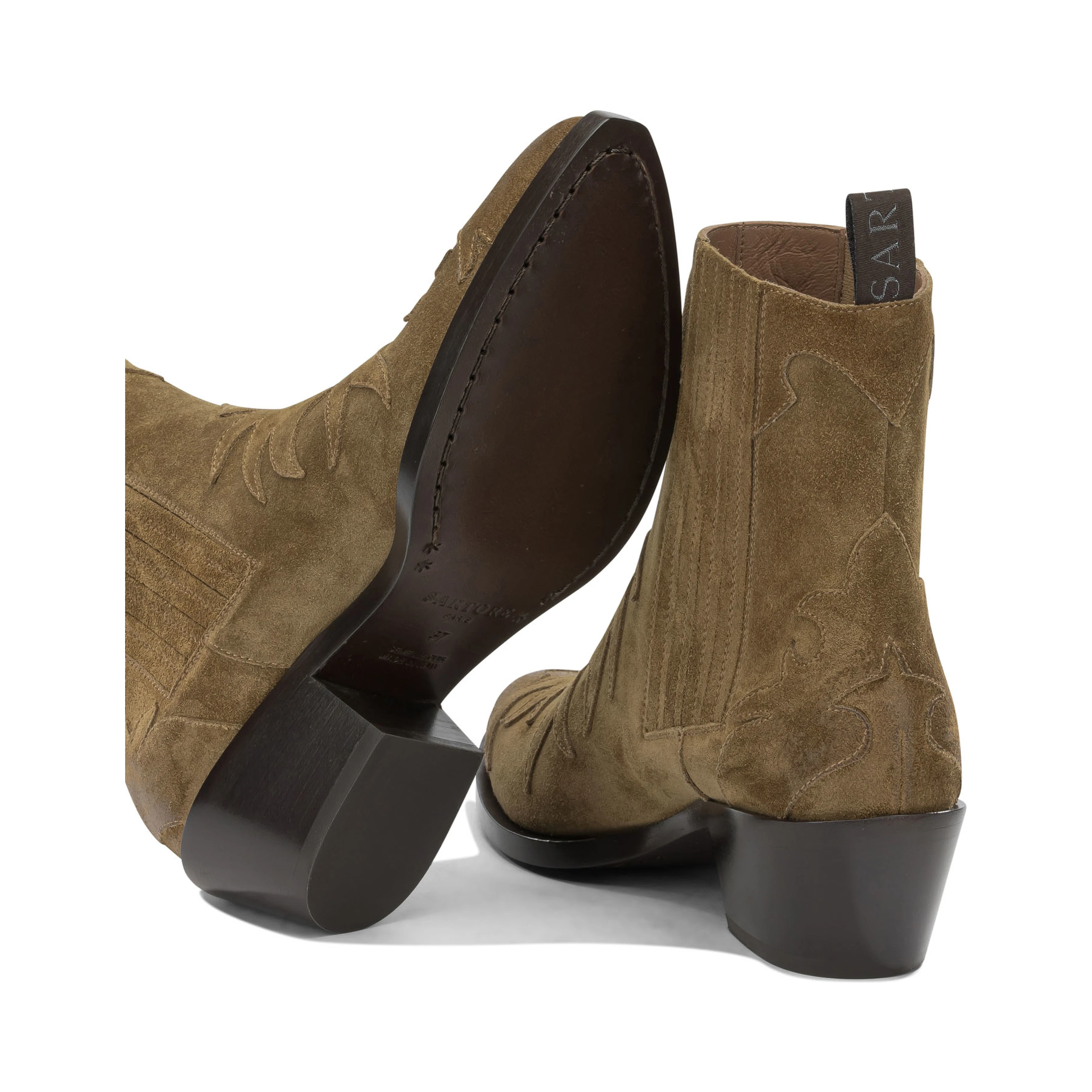 "Velour 45 MM" Cowboy Ankle Boots