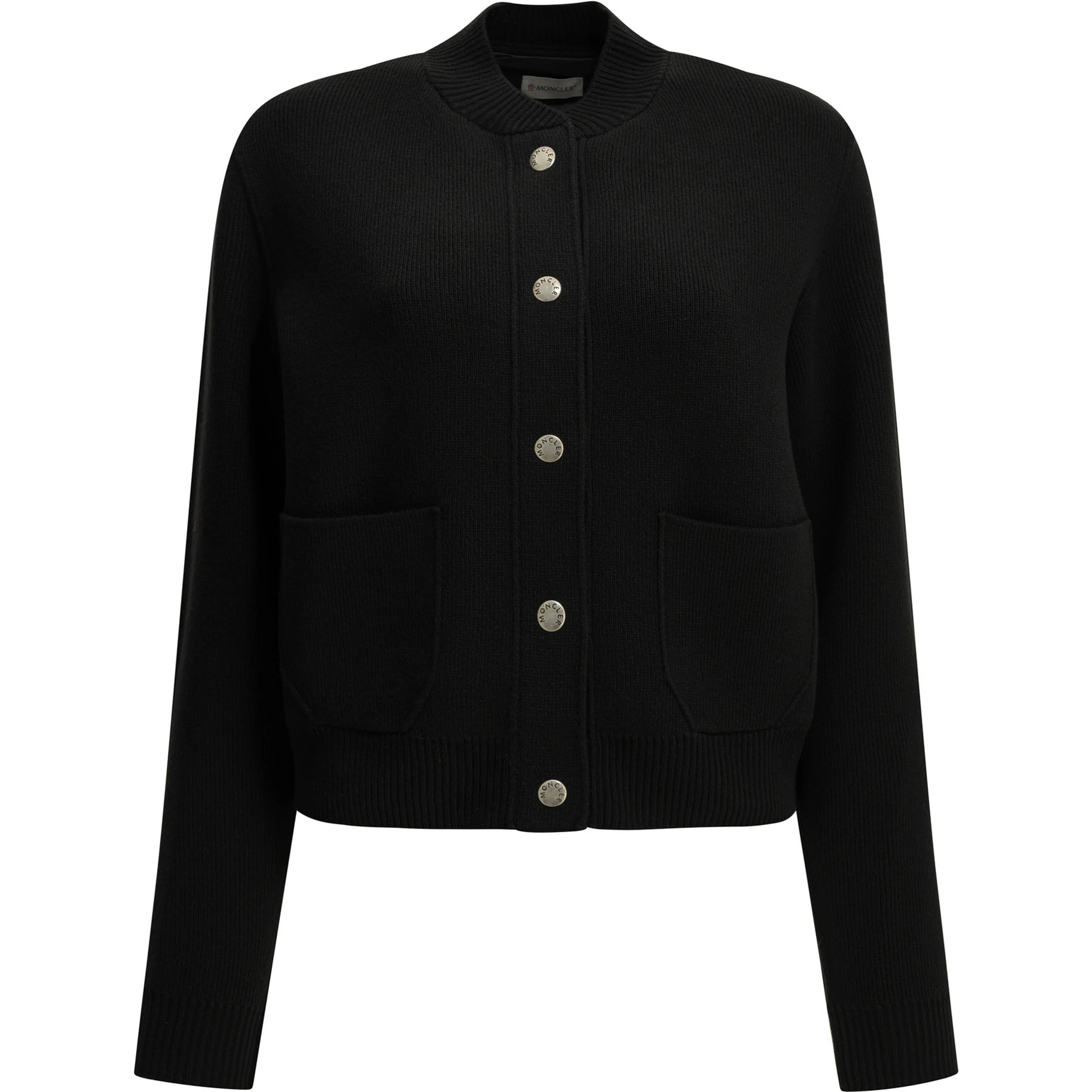 Wool Cardigan with Logo