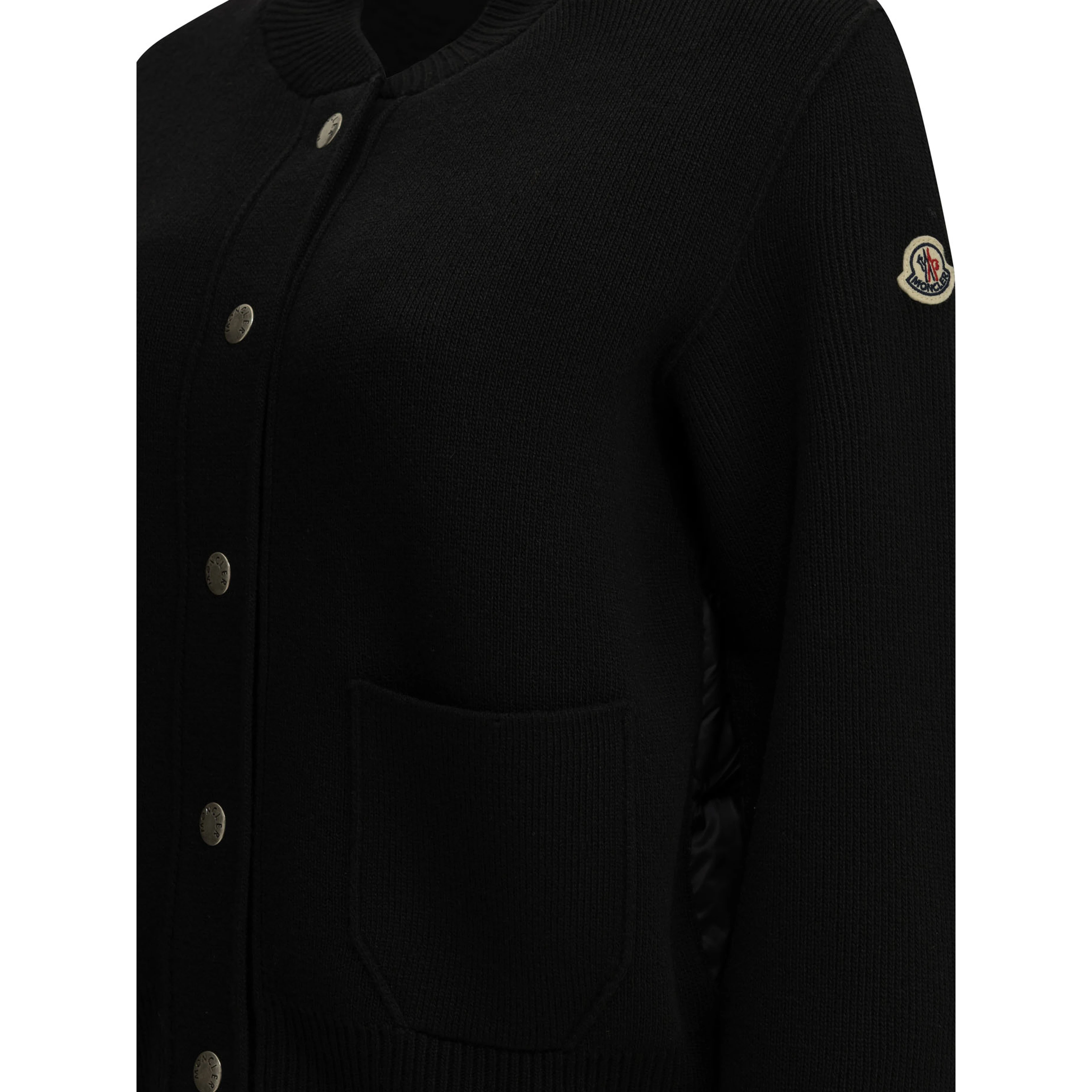 Wool Cardigan with Logo