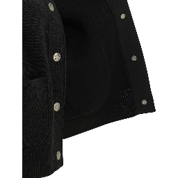 Wool Cardigan with Logo