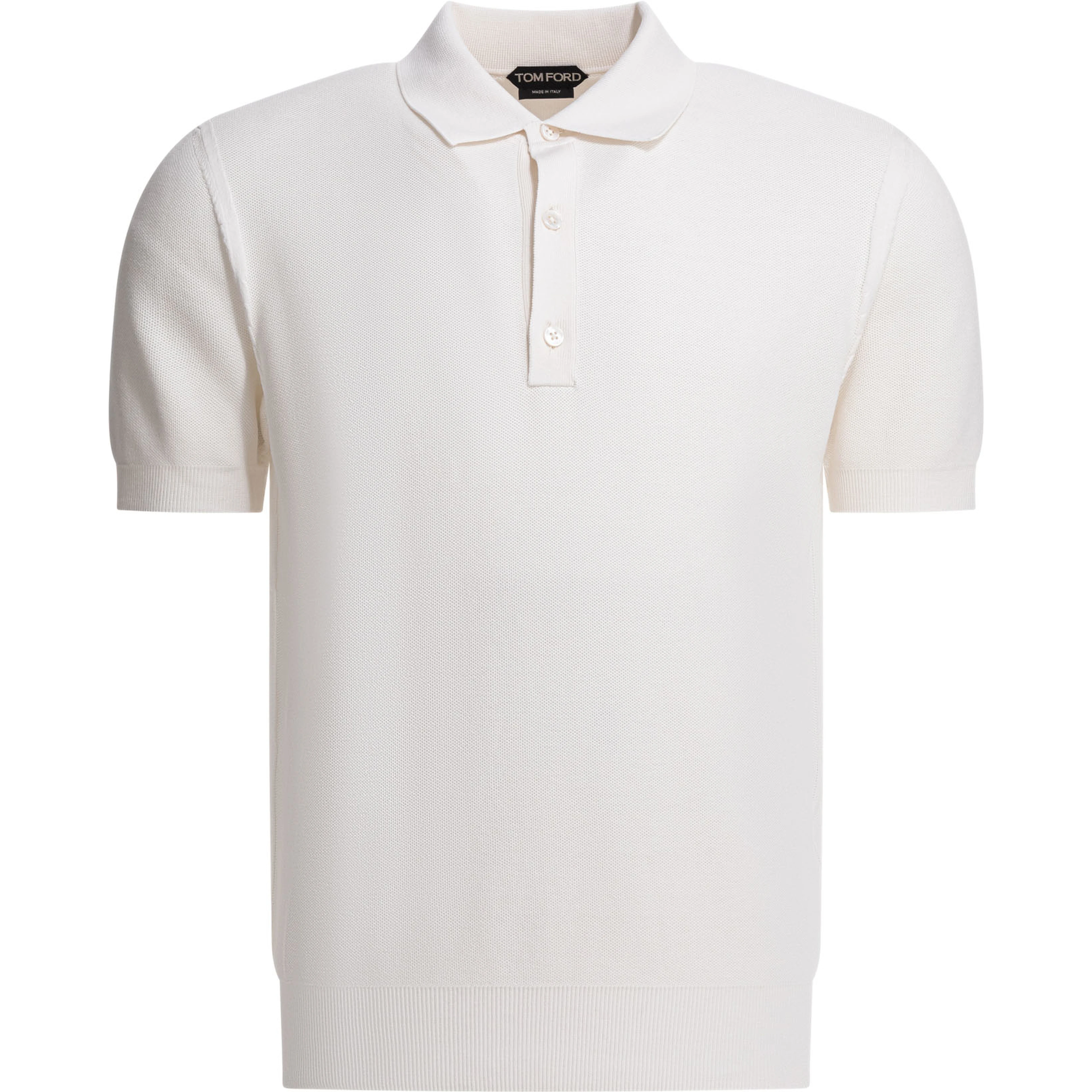 Silk and cotton pique polo shirt