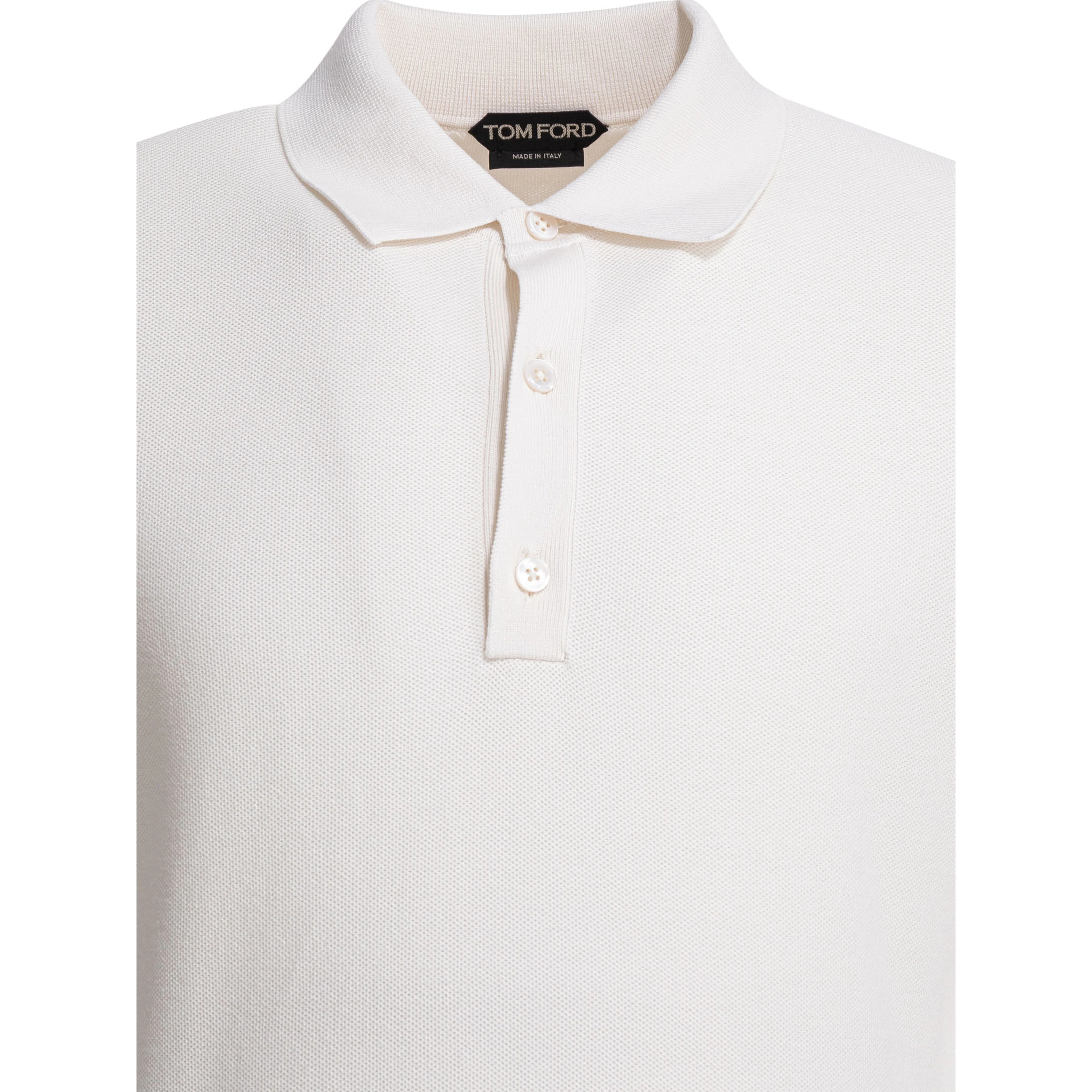 Silk and cotton pique polo shirt