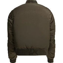 Nylon zippered bomber jacket