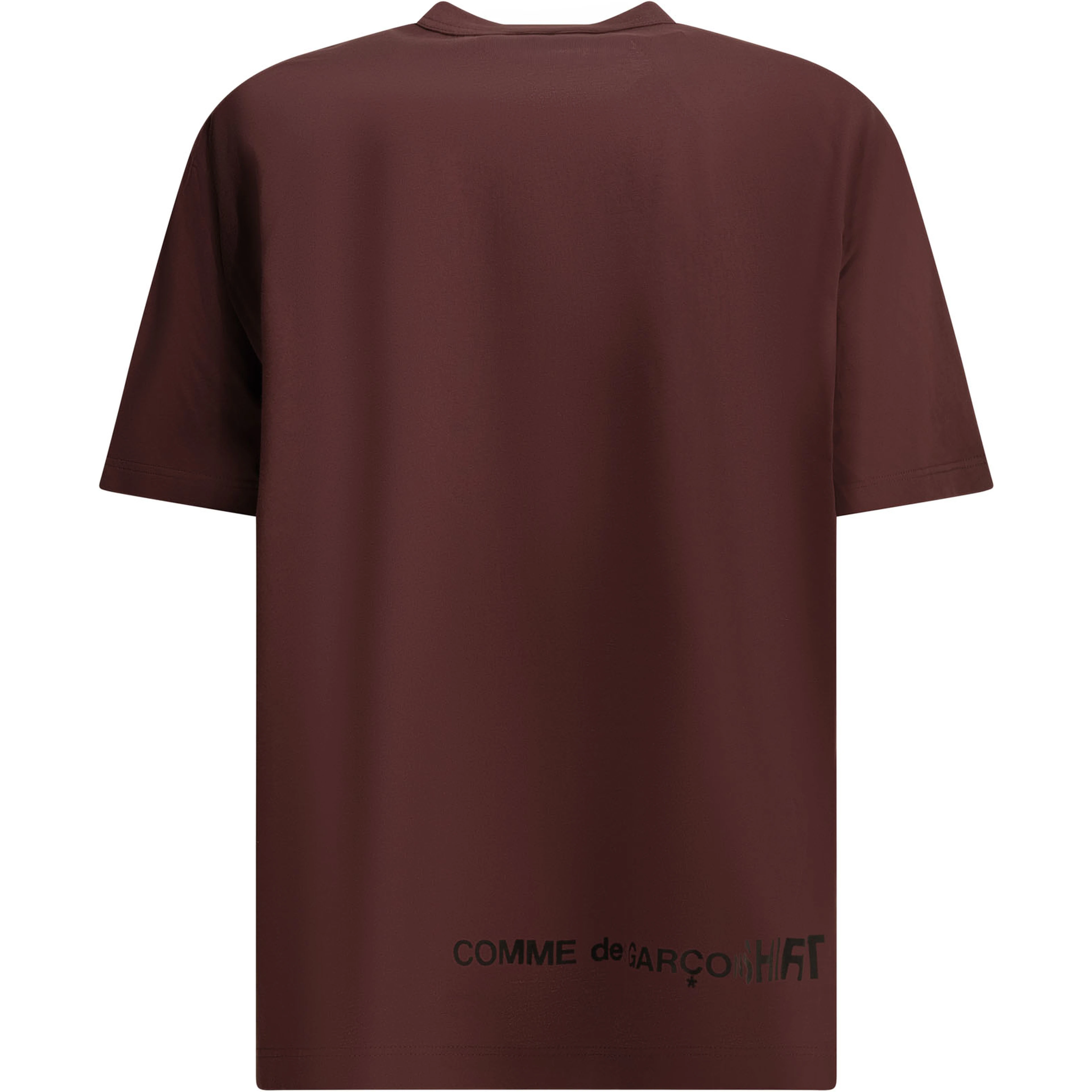 Crew-neck T-shirt with reverse logo