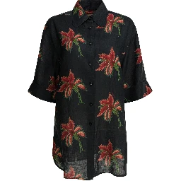 Linen floral shirt