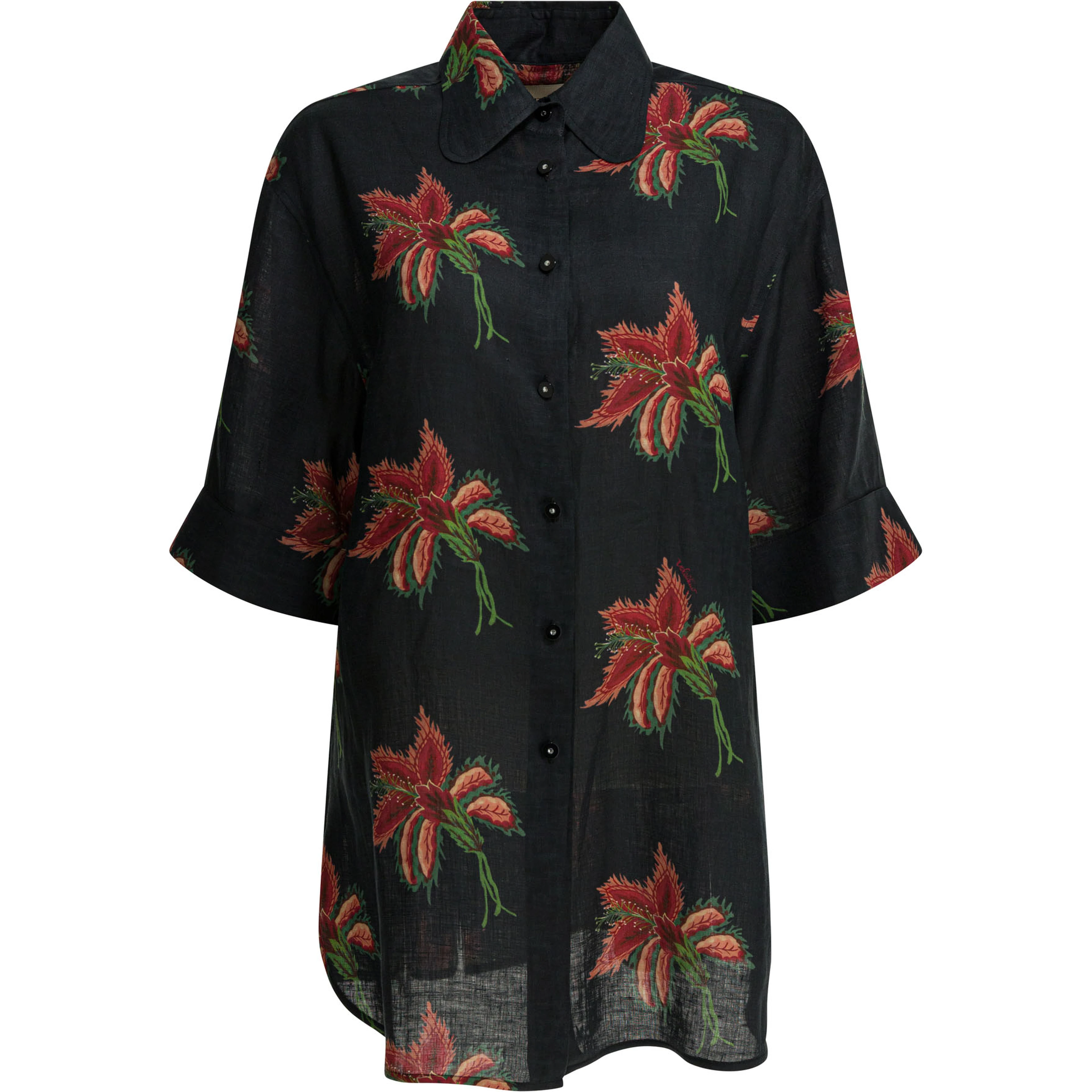 Linen floral shirt