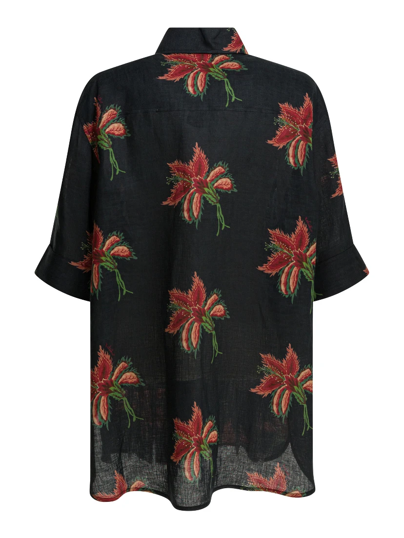 Linen floral shirt