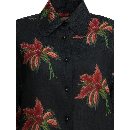 Linen floral shirt