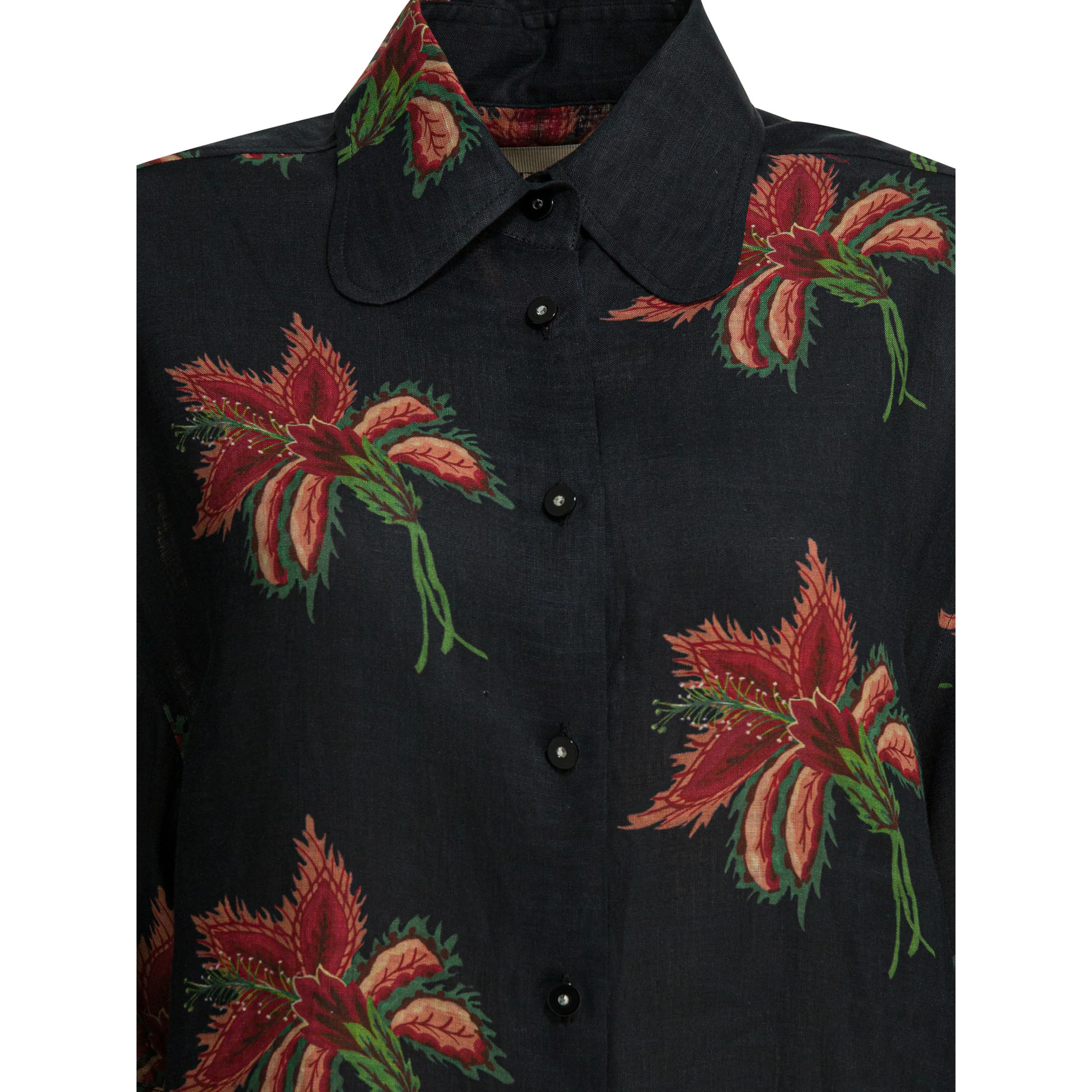 Linen floral shirt