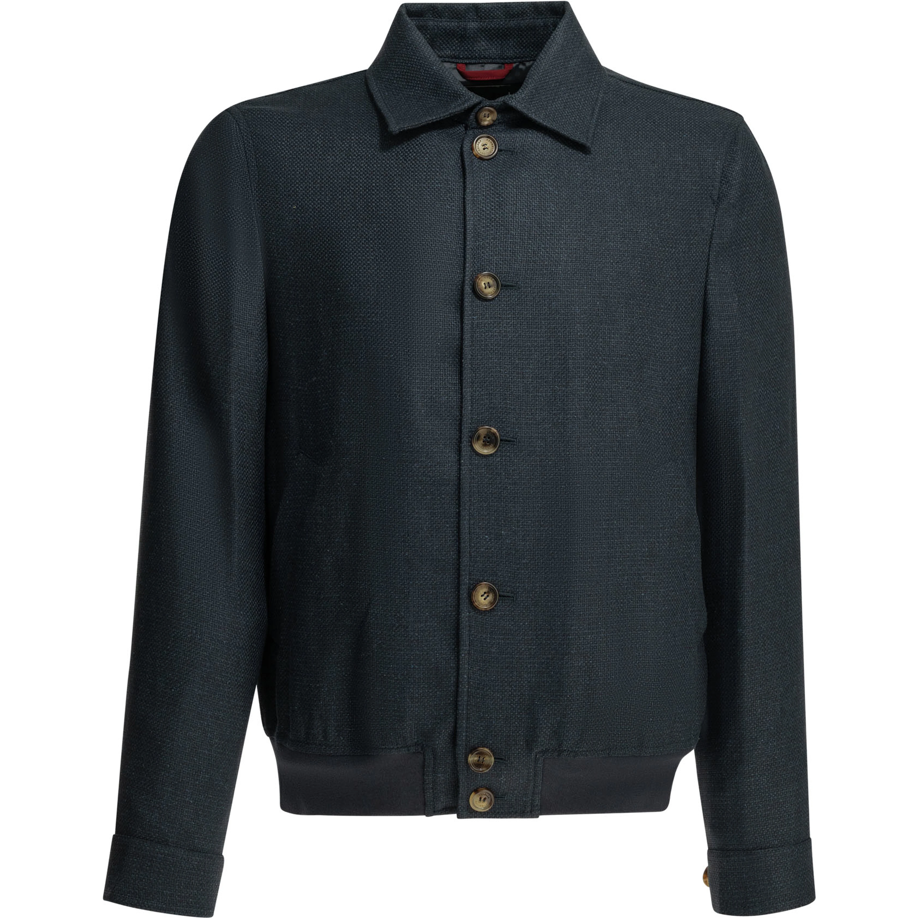 Lightweight jacket made of a silk-linen blend