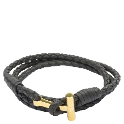 Braided leather bracelet