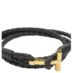 Braided leather bracelet