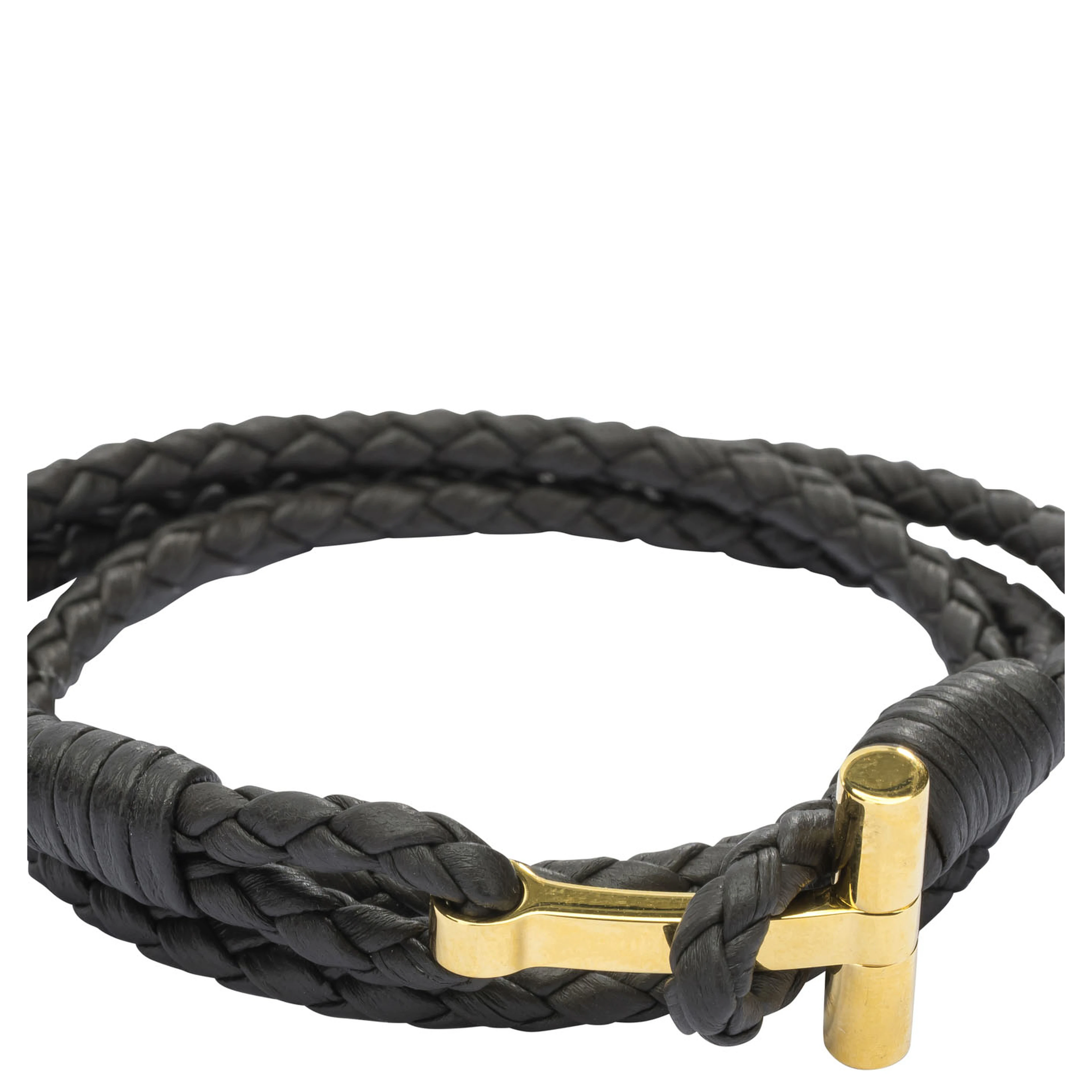 Braided leather bracelet