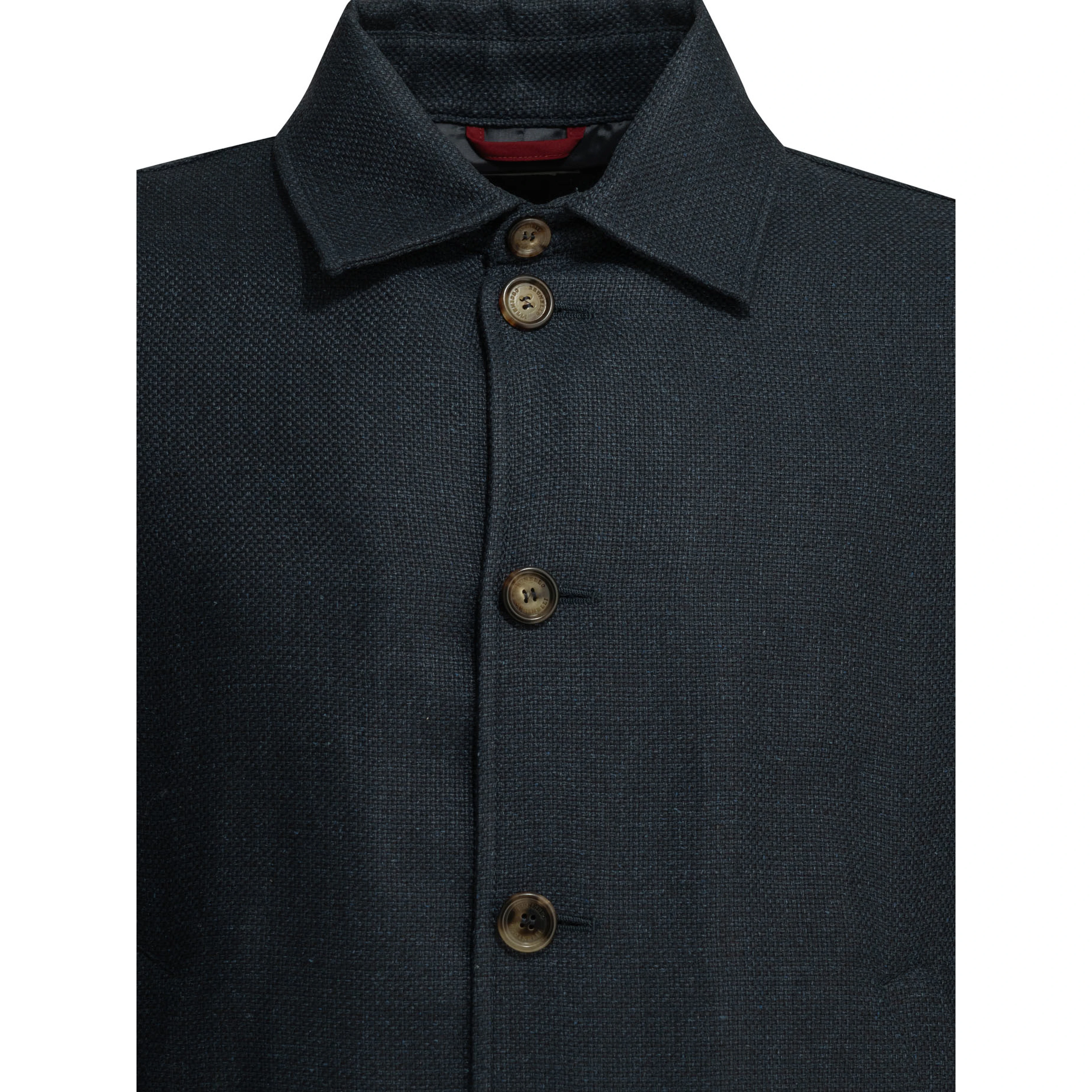 Lightweight jacket made of a silk-linen blend