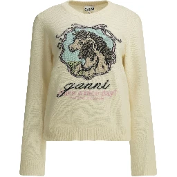 "Horses" Crew-Neck Sweater