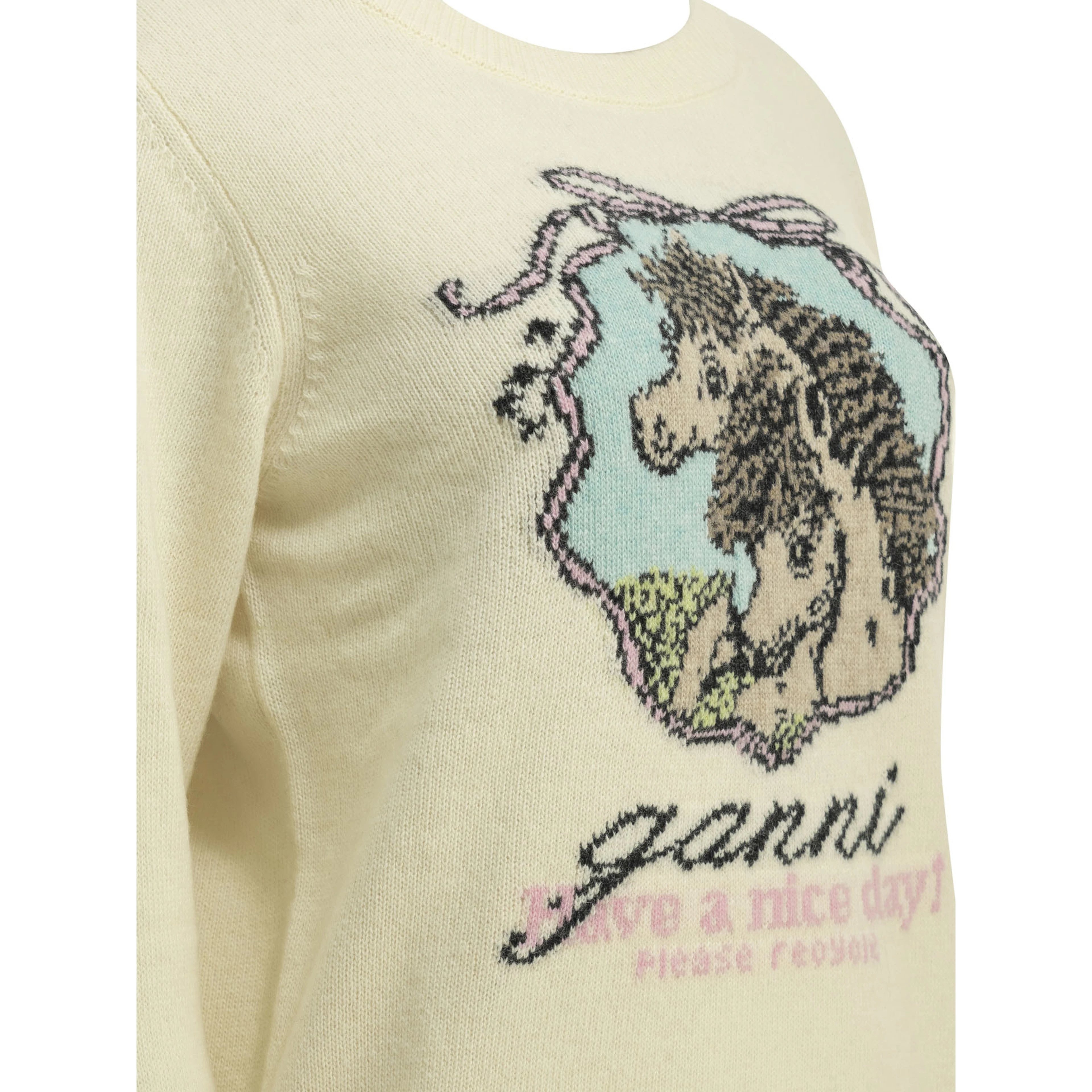 "Horses" Crew-Neck Sweater