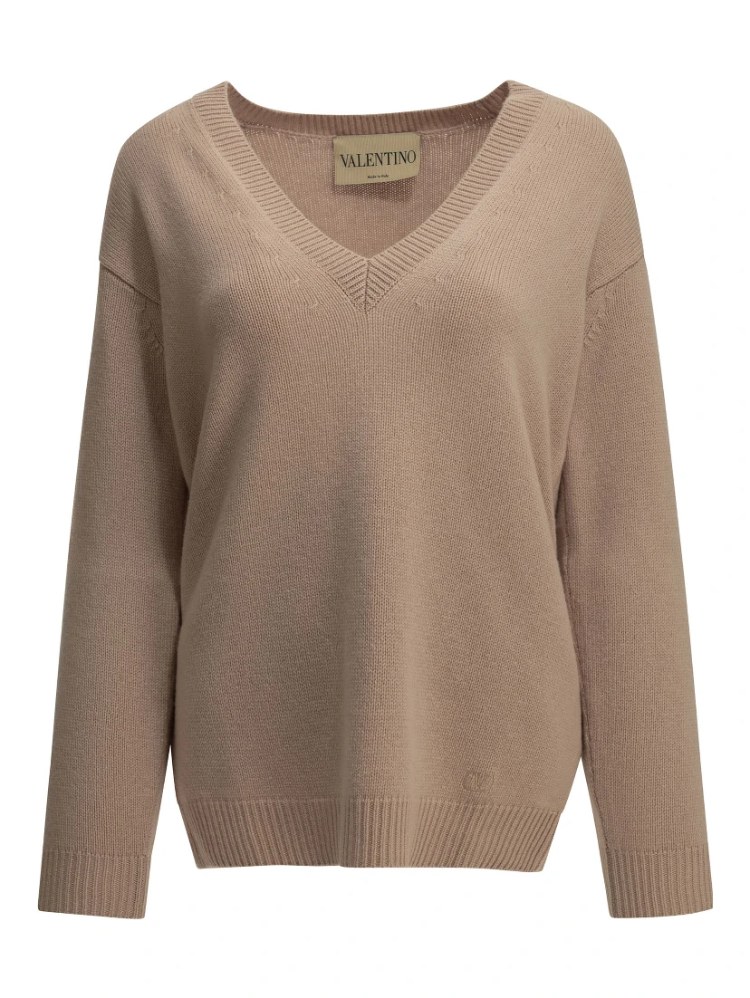 V-neck cashmere sweater