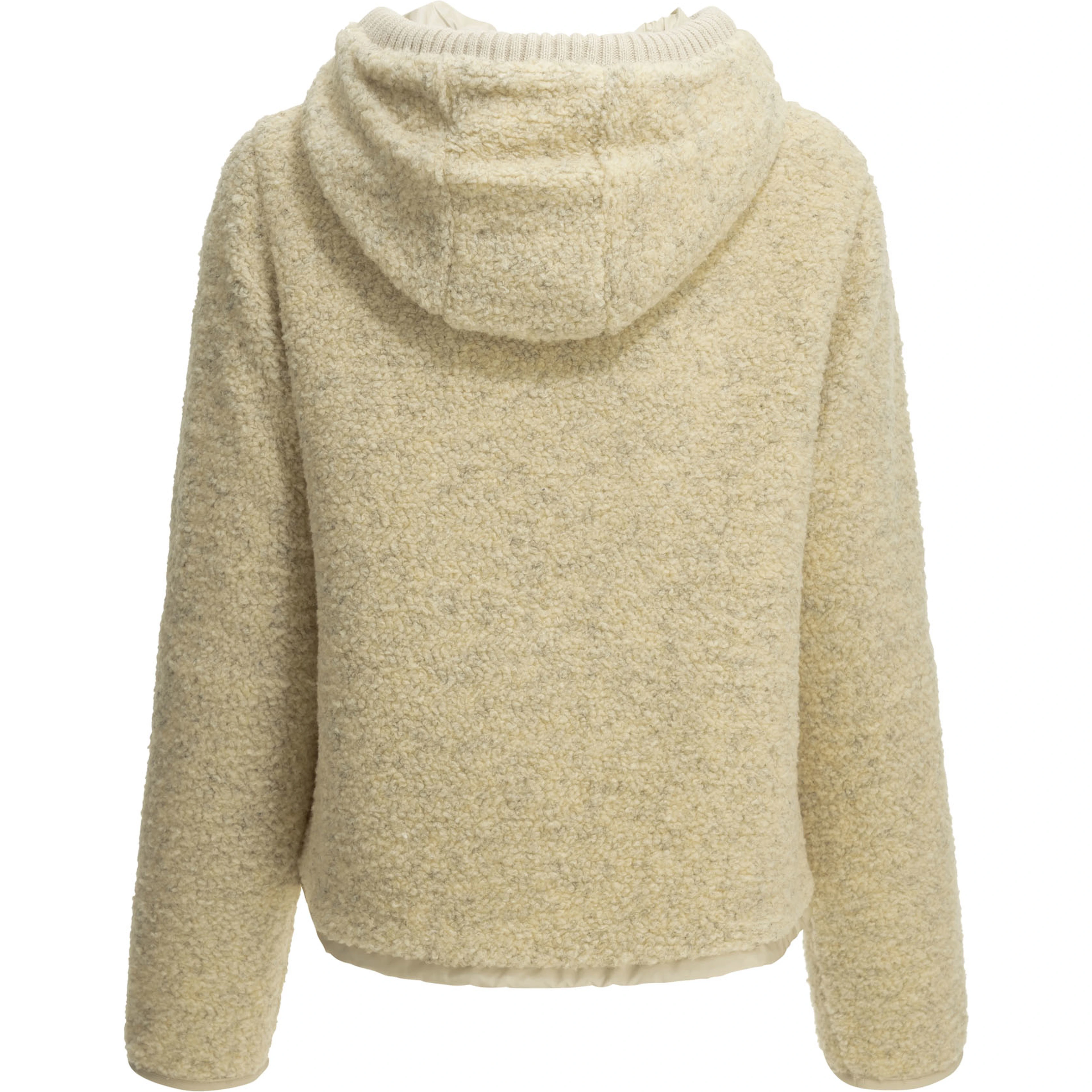 Teddy-fabric zip-up hoodie