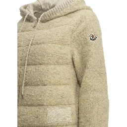 Teddy-fabric zip-up hoodie