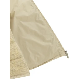 Teddy-fabric zip-up hoodie