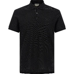 Black Cotton Polo Shirt