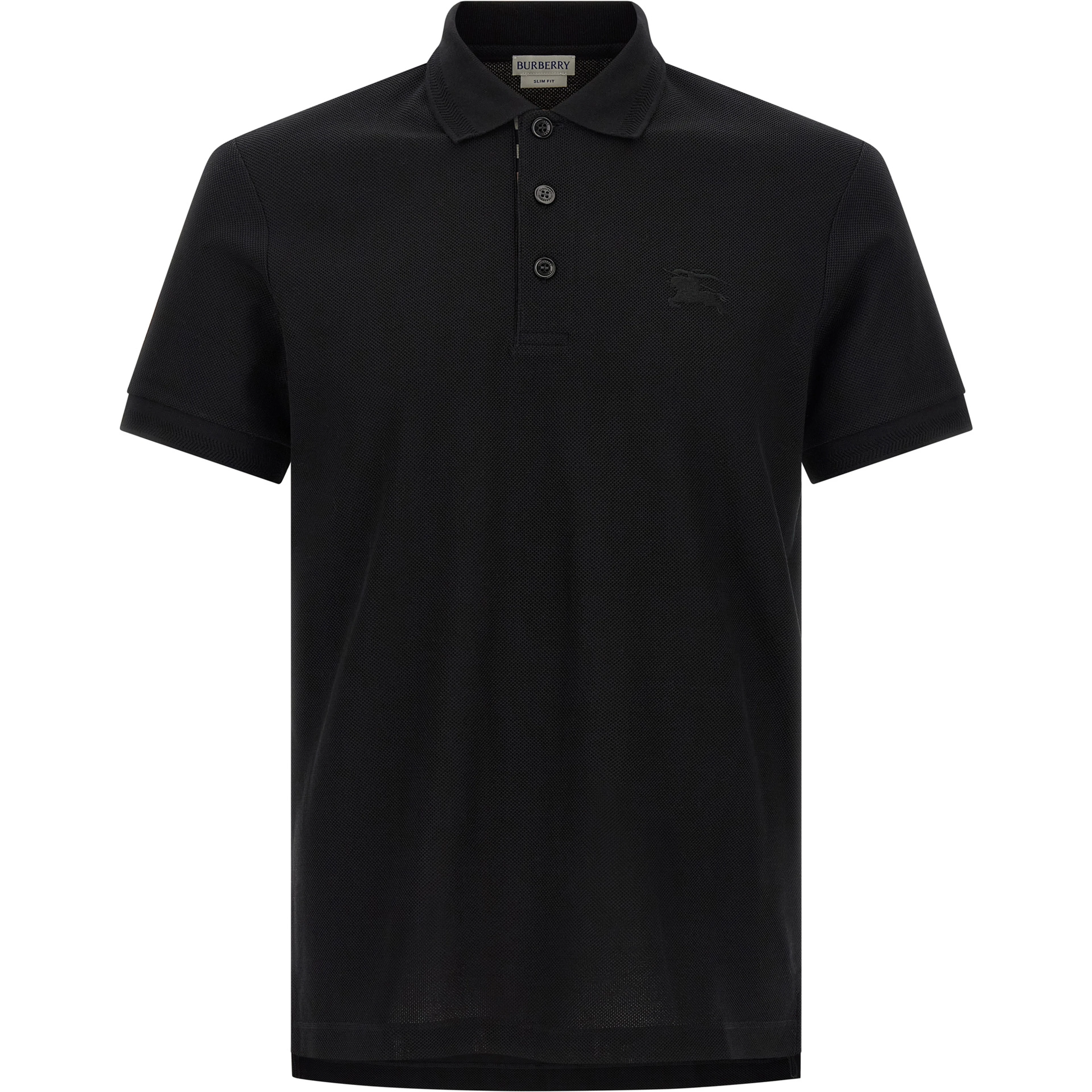 Black Cotton Polo Shirt