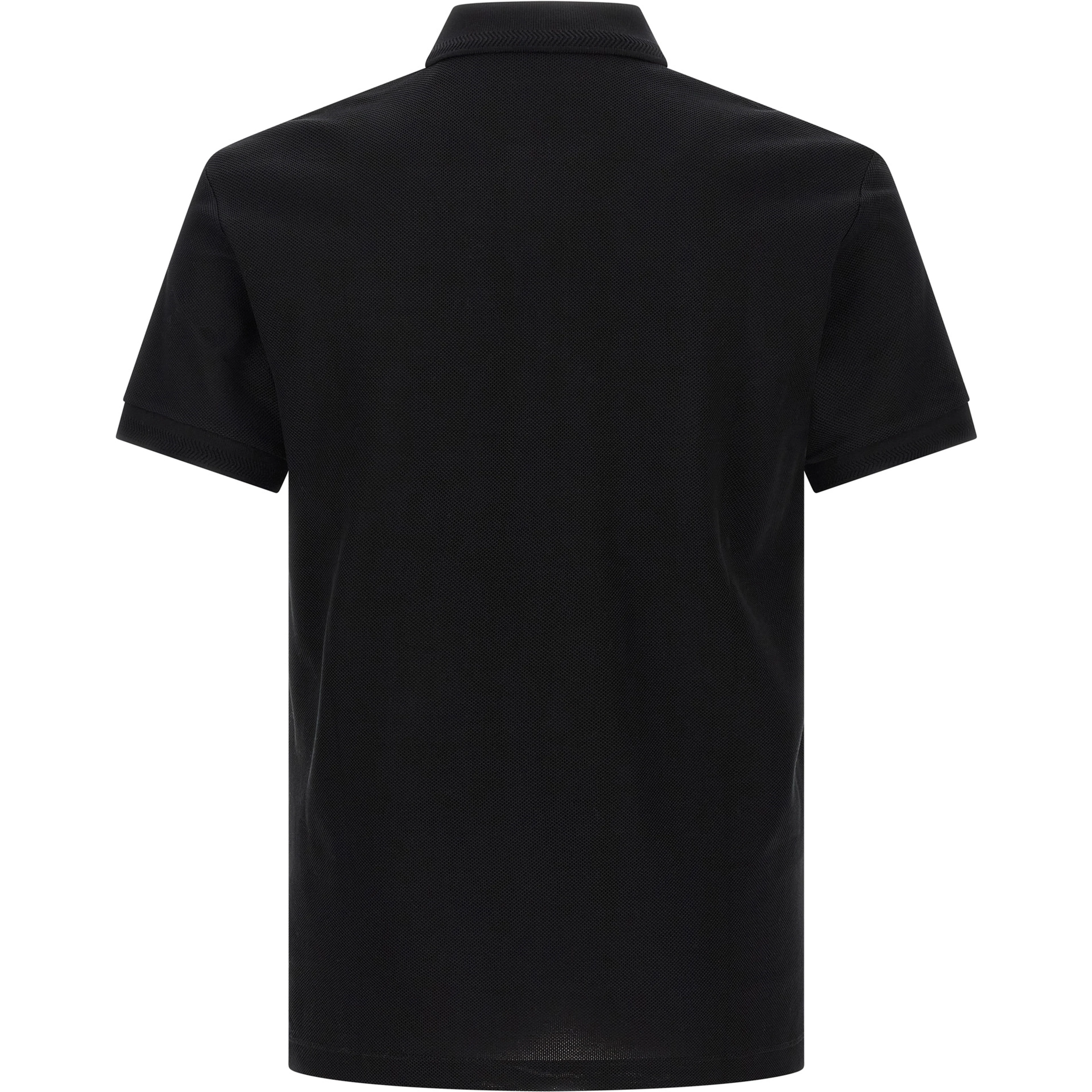 Black Cotton Polo Shirt