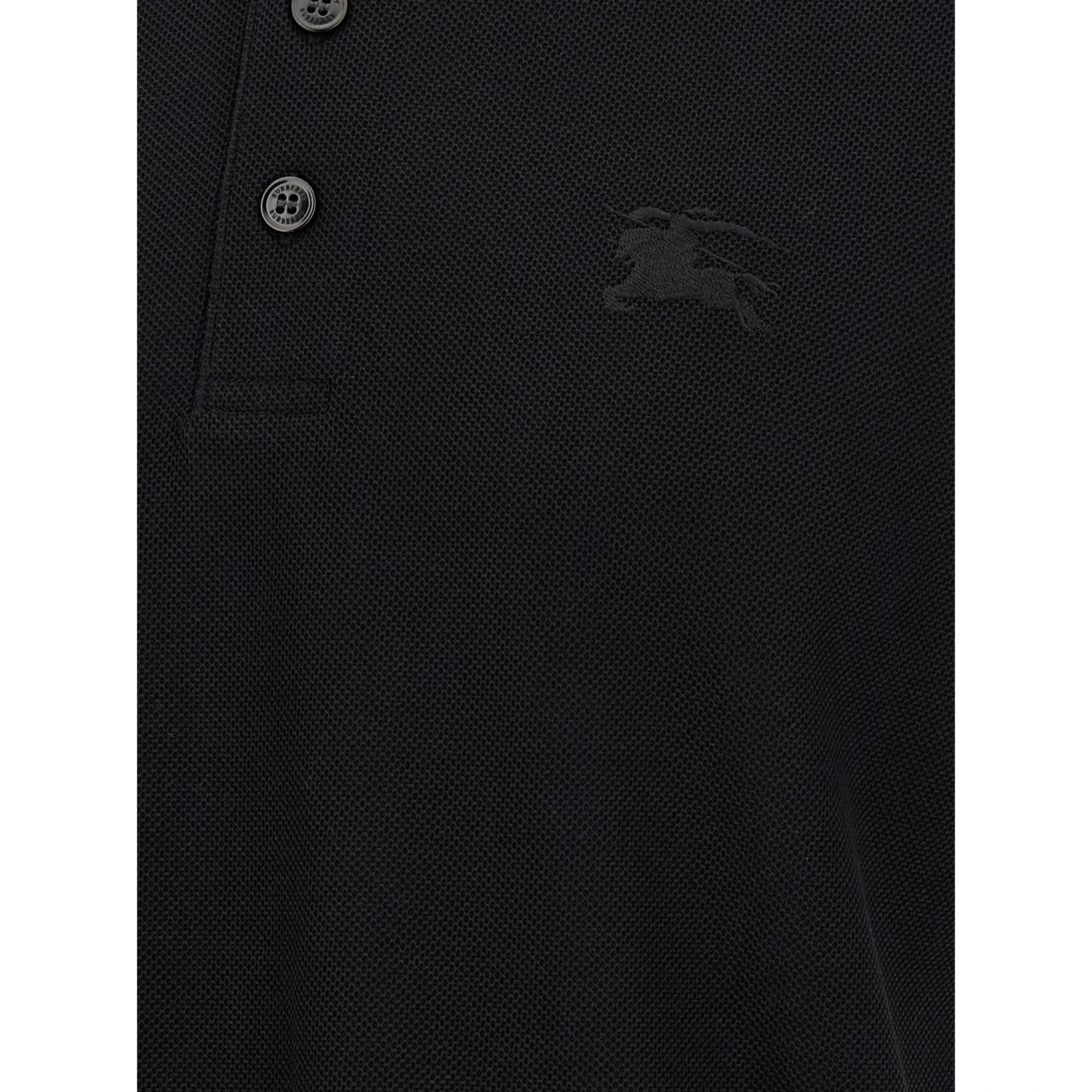 Black Cotton Polo Shirt