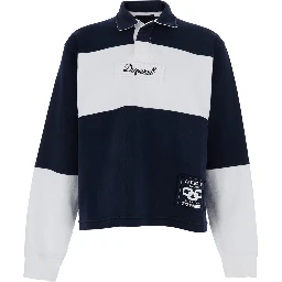 Multicolor Long-Sleeve T-Shirt with Patch Logo on the Front in Cotton for Men