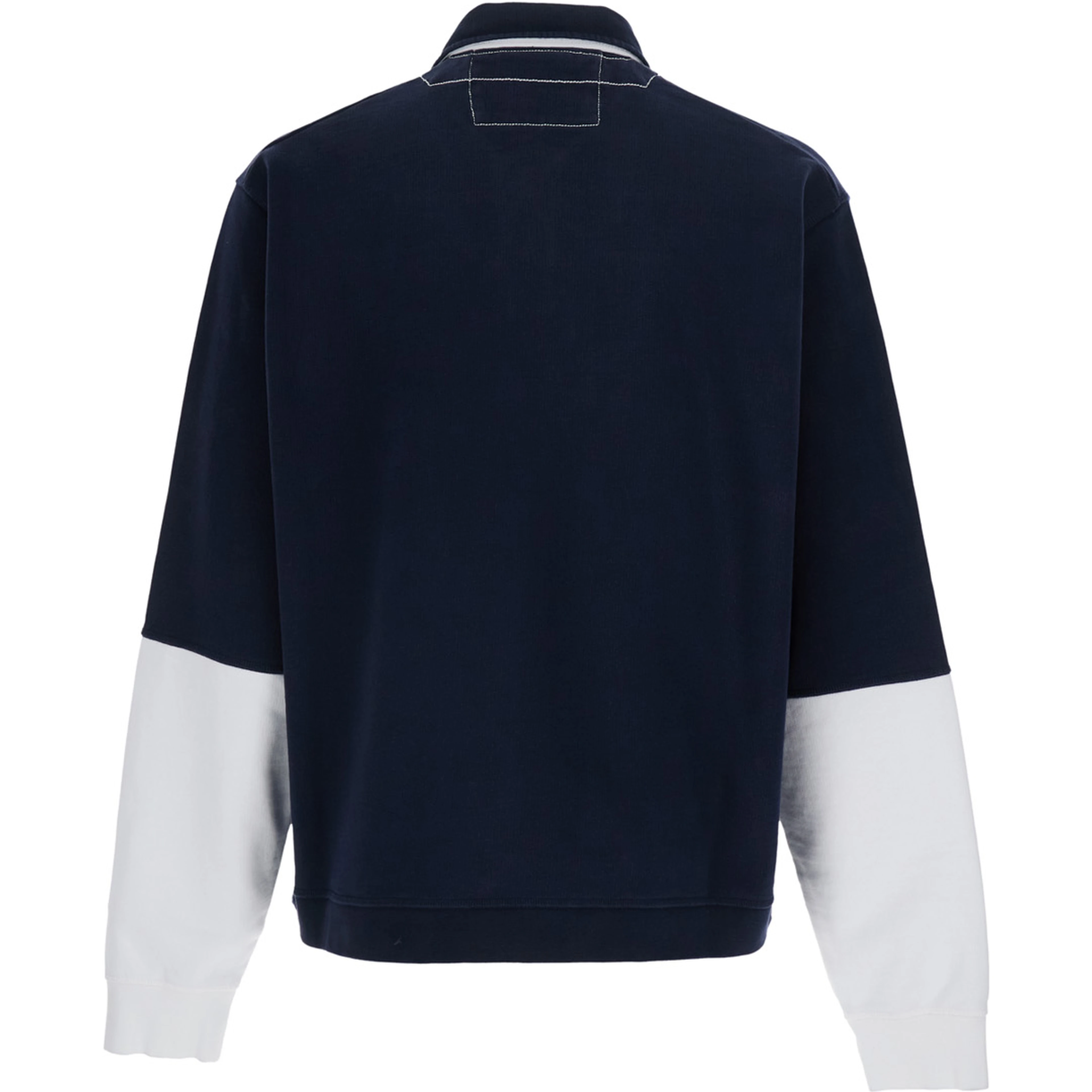 Multicolor Long-Sleeve T-Shirt with Patch Logo on the Front in Cotton for Men