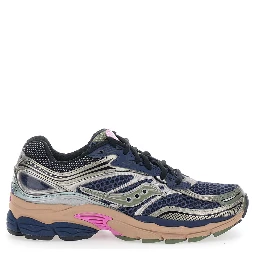 Omni 9 Blue Low Top Sneakers with Perforated Design and Logo Patch on the Tongue in Tech Fabric Unisex